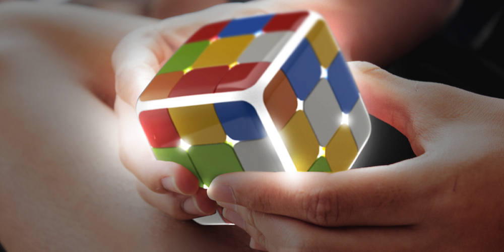 COOJA 4x4 Speed Magic Cube Puzzle Cube Magique pour Enfants Adultes 